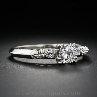 .30 Carat Mid Century Diamond Engagment Ring