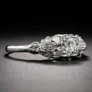 .30 Carat Platinum and Diamond Art Deco Engagement Ring
