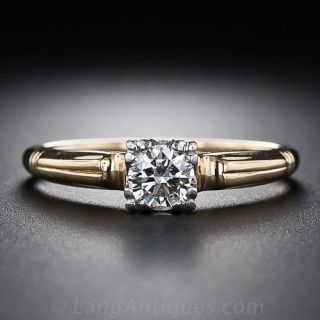  .30 Carat  Vintage Diamond Solitare Ring
