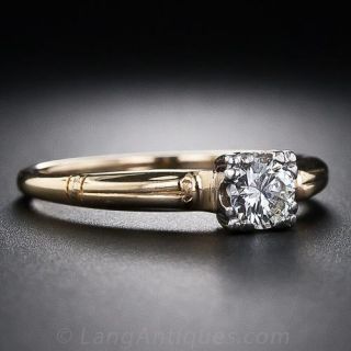  .30 Carat  Vintage Diamond Solitare Ring