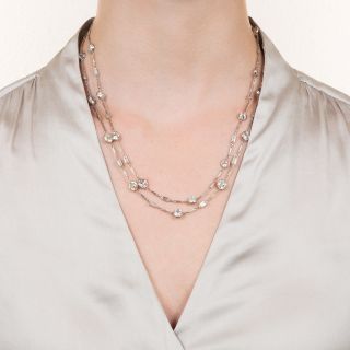 30 Carats Diamonds-by-the-Yard Necklace