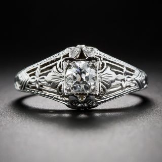 .31 Carat Art Deco Diamond Solitaire Engagement Ring 