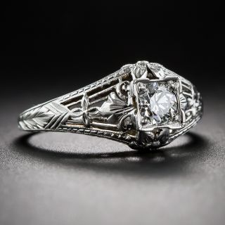.31 Carat Art Deco Diamond Solitaire Engagement Ring 
