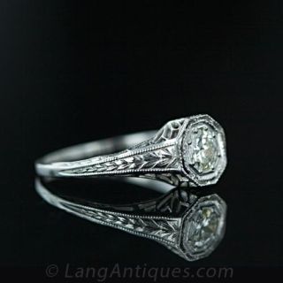 .32 Carat Diamond Filigree Solitaire
