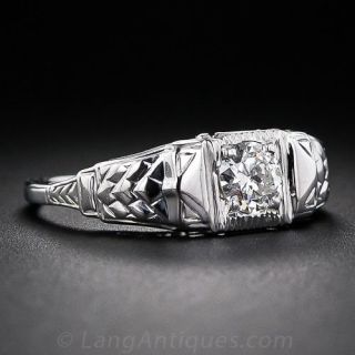 .33 Carat Art Deco Diamond Engagement Ring