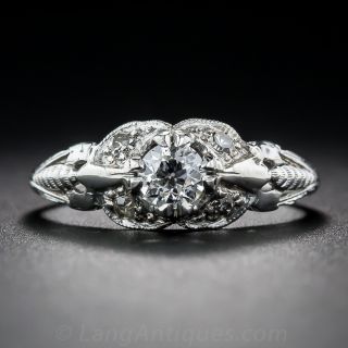 .33 Carat Diamond and Platinum Art Deco Engagement Ring