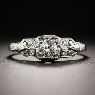 .33 Carat Diamond Art Deco Engagement Ring