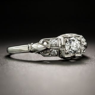 .33 Carat Diamond Art Deco Engagement Ring