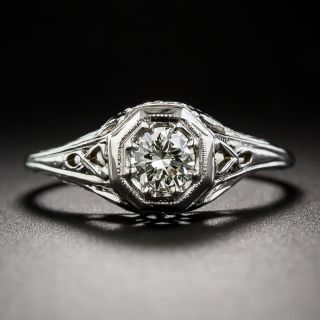 .33 Carat Diamond Vintage Filigree Ring