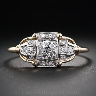 .33 Carat Mid-Century Diamond Engagement Ring