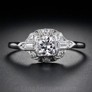 .33 Carat Platimum and Diamond Art Deco Engagement Ring - Granat Bros.