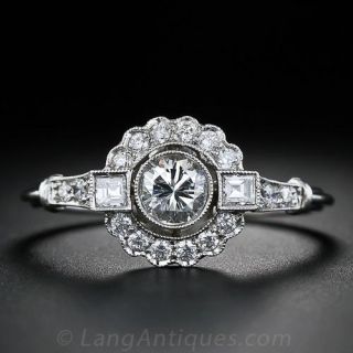 .33 Carat Vintage Style Platinum Diamond Ring