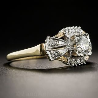 .34 Carat Two-Tone Vintage Diamond Engagement Ring