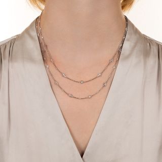 35 1/4 Inch 5.00 Carat Total Diamonds by the Yard Necklace