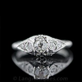 .35 Carat Art Deco Diamond Engagement Ring