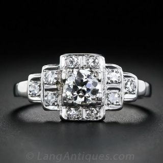 .35 Carat Art Deco Diamond Engagement Ring