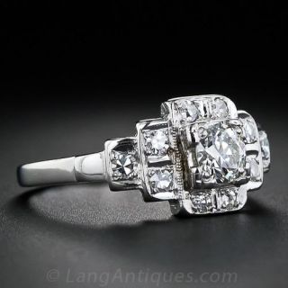 .35 Carat Art Deco Diamond Engagement Ring