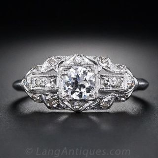 .35 Carat Art Deco Diamond Engagement Ring