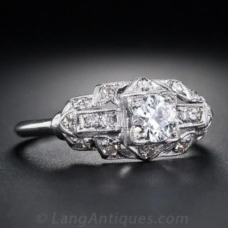 .35 Carat Art Deco Diamond Engagement Ring