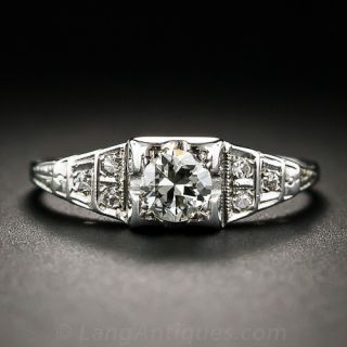 .35 Carat Art Deco Diamond Engagement Ring