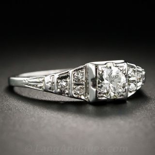 .35 Carat Art Deco Diamond Engagement Ring