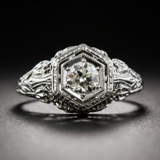 .35 Carat Art Deco Diamond Engagement Ring 