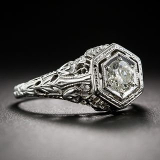 .35 Carat Art Deco Diamond Engagement Ring 