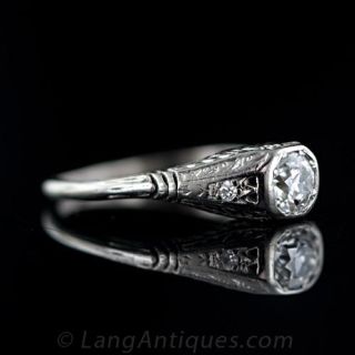 .35 Carat Art Deco Diamond Engagement Ring