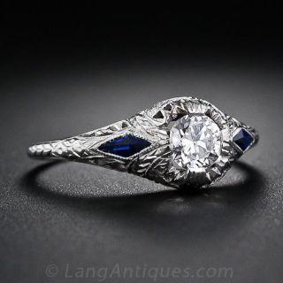 .35 Carat Art Deco Engagement Ring
