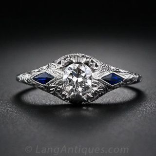 .35 Carat Art Deco Engagement Ring