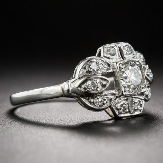 .35 Carat Diamond and Platinum Art Deco Engagement Ring
