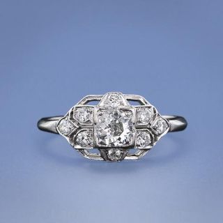 .35 Carat Diamond Art Deco Engagement Ring