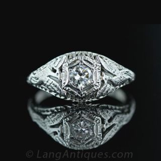 .35 Carat Diamond Filigree Ring Main View 1