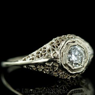 .35 Carat Diamond Filigree Ring