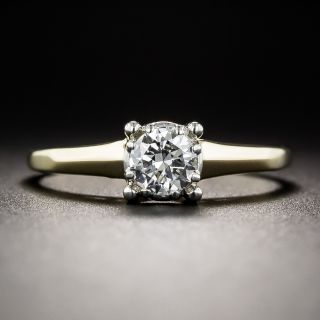 .35 Carat Diamond Two-Tone Vintage Solitaire