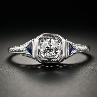 .35 Carat Diamond Vintage Art Deco Engagement Ring 