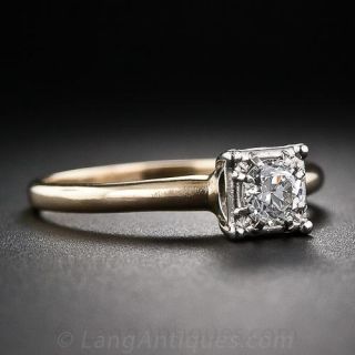 .35 Carat European-Cut Diamond Solitaire