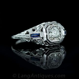 .35 Carat Filigree Diamond Ring