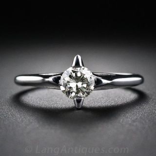 .35 Carat Mid-Century Vintage  Solitaire Engagement Ring