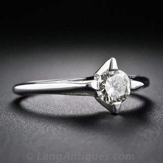 .35 Carat Mid-Century Vintage  Solitaire Engagement Ring