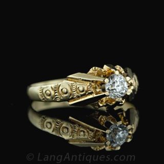 .35 Carat Victorian Old- Mine Diamond Ring