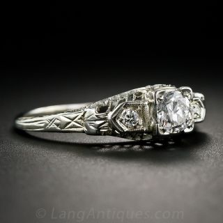 .35 Carat Vintage Diamond Engagement Ring