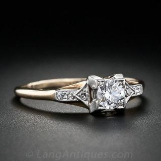 .35 Carat vintage Diamond Engagement Ring
