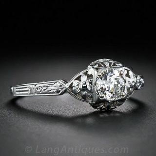 .35 Carat Vintage Granat Brothers Diamond Solitaire