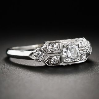 .36 Carat Art Deco Platinum and Diamond Engagement Ring