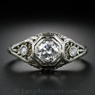 .36 Carat Diamond Filigree Engagement Ring