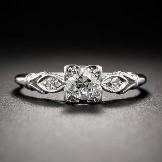 .36 Carat Platinum and Diamond Vintage Engagement Ring