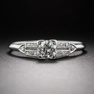 .36 Carat Platinum Diamond Art Deco Engagement Ring