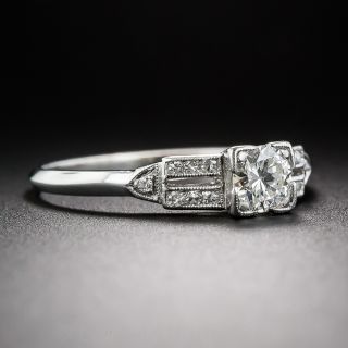 .36 Carat Platinum Diamond Art Deco Engagement Ring