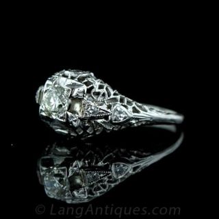 .37 carat Edwardian Diamond Engagement Ring